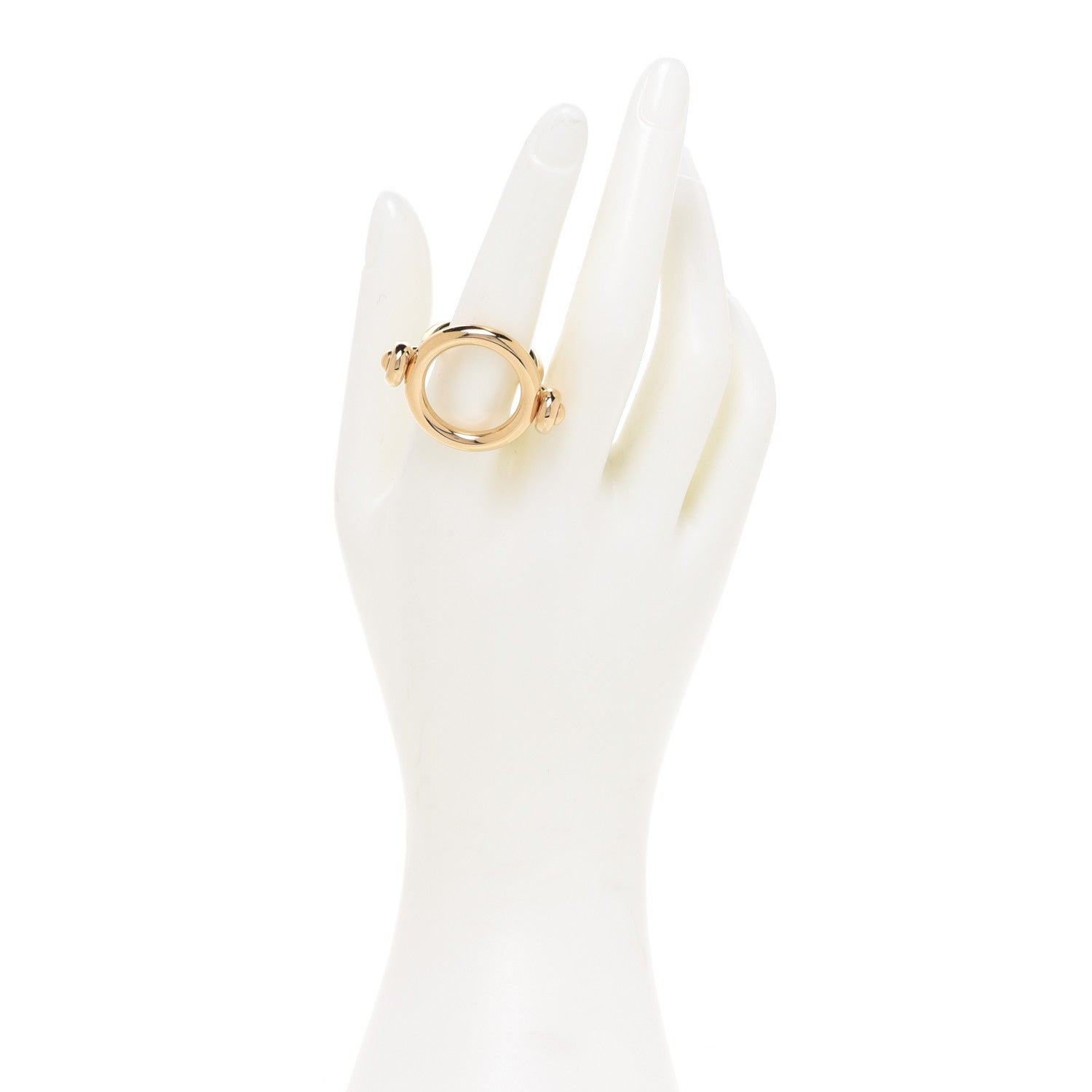 Hermes Permabrass Round Scarf Ring Gold 2 of 5