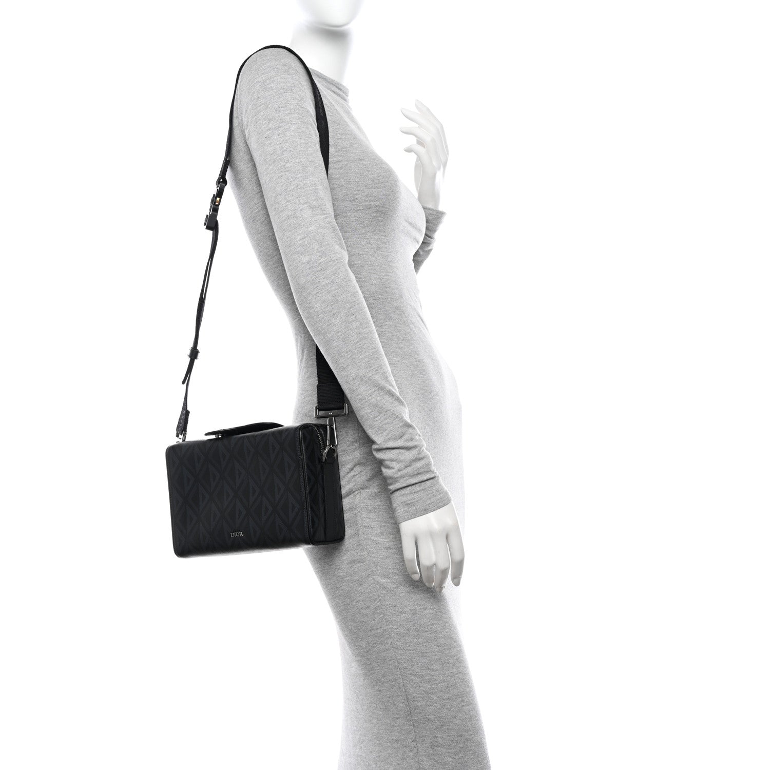 Christian Dior Canvas CD Diamond Lingot 22 Bag Black 3 of 10