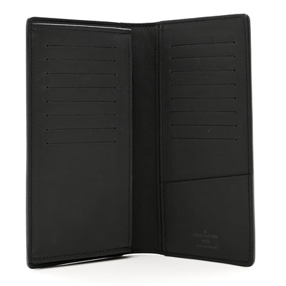 Louis Vuitton Calfskin Monogram Shadow Brazza Wallet Black 5 of 6