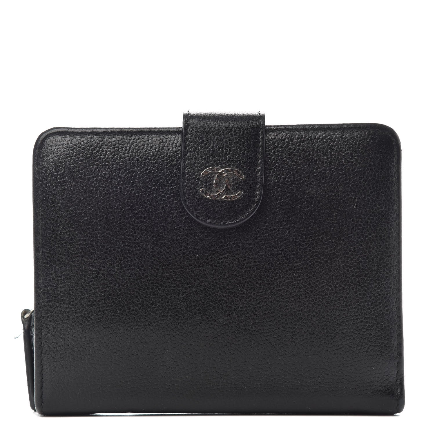 Chanel Caviar Sevruga French Compact Wallet Black 1 of 8
