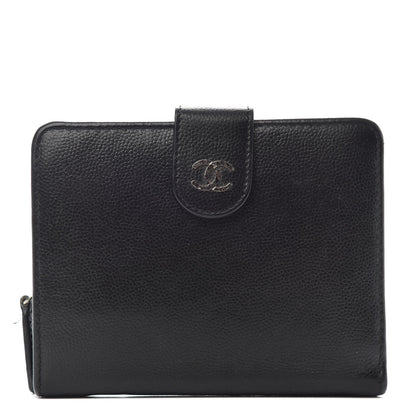 Chanel Caviar Sevruga French Compact Wallet Black 1 of 8