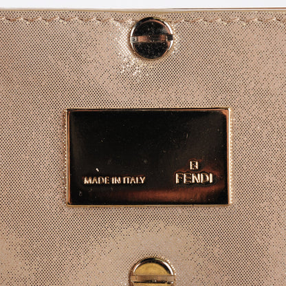 Fendi Metallic Calfskin Mia Shoulder Bag Beige 8 of 8