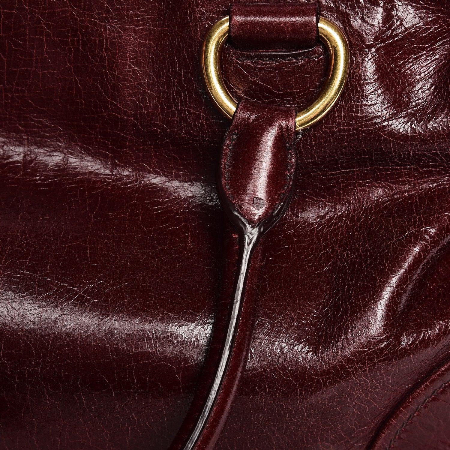 Miu Miu Vitello Shine Double Zip Tote Amaranth 17 of 18