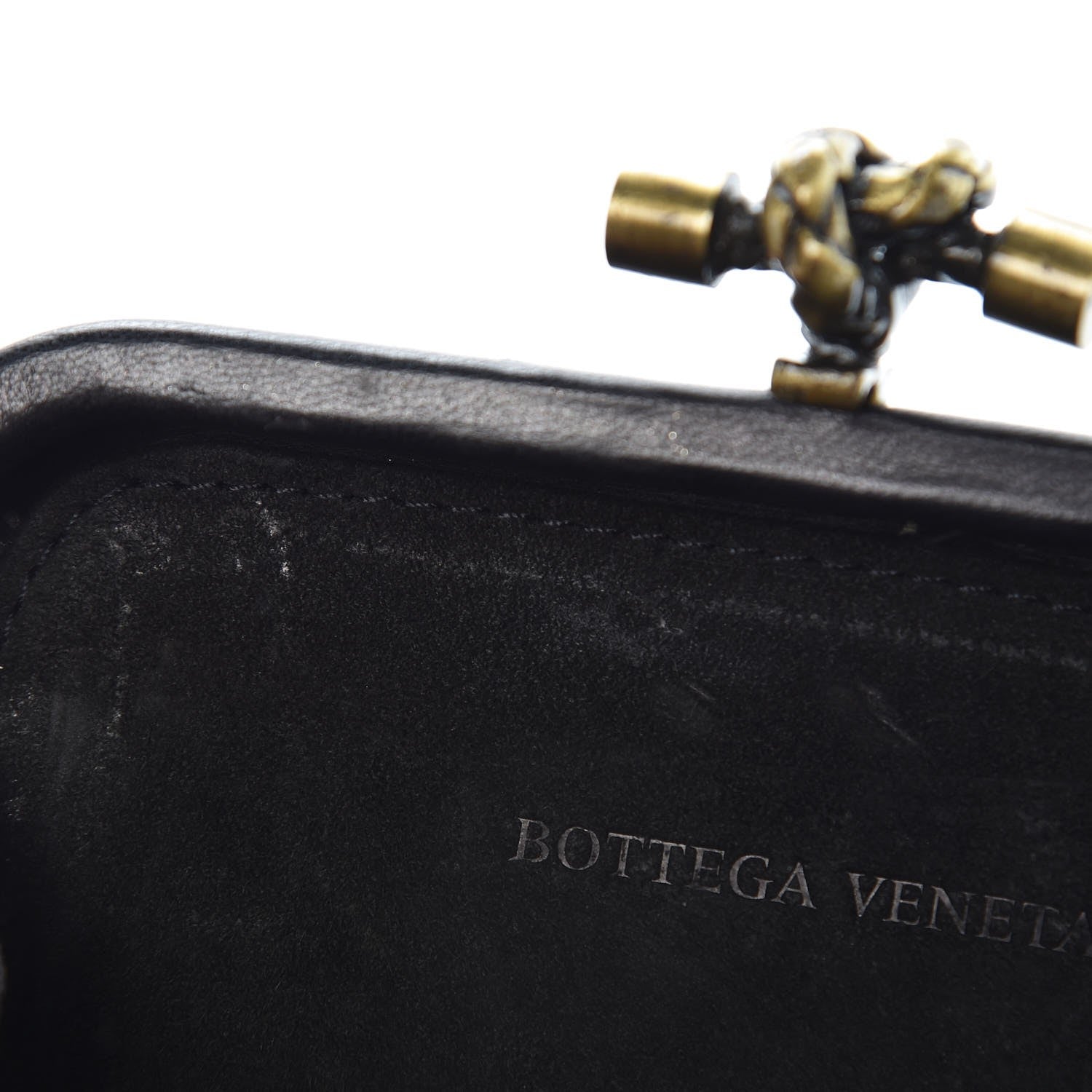 Bottega Veneta Nappa Intrecciato Knot Studded Clutch Black 7 of 15