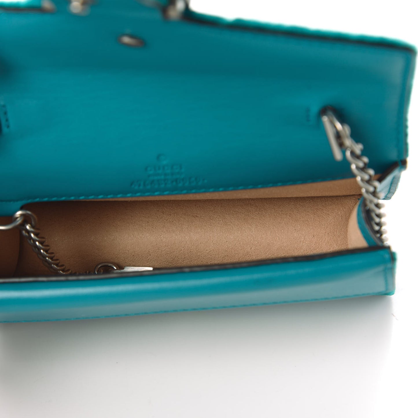 Velvet Super Mini Dionysus Shoulder Bag Pavone Cyan