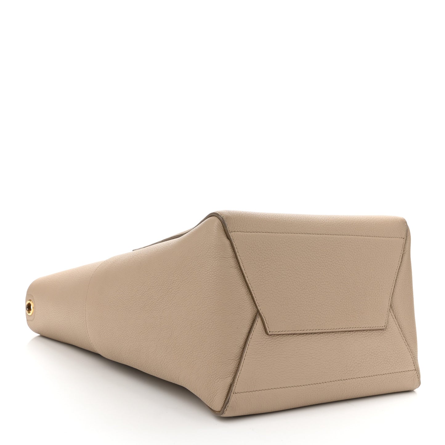 Soft Grained Calfskin Sangle Bucket Bag Dune