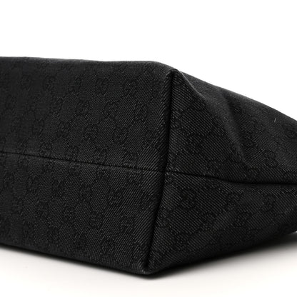 Gucci Denim Monogram Medium Jolicoeur Tote Black 10 of 11