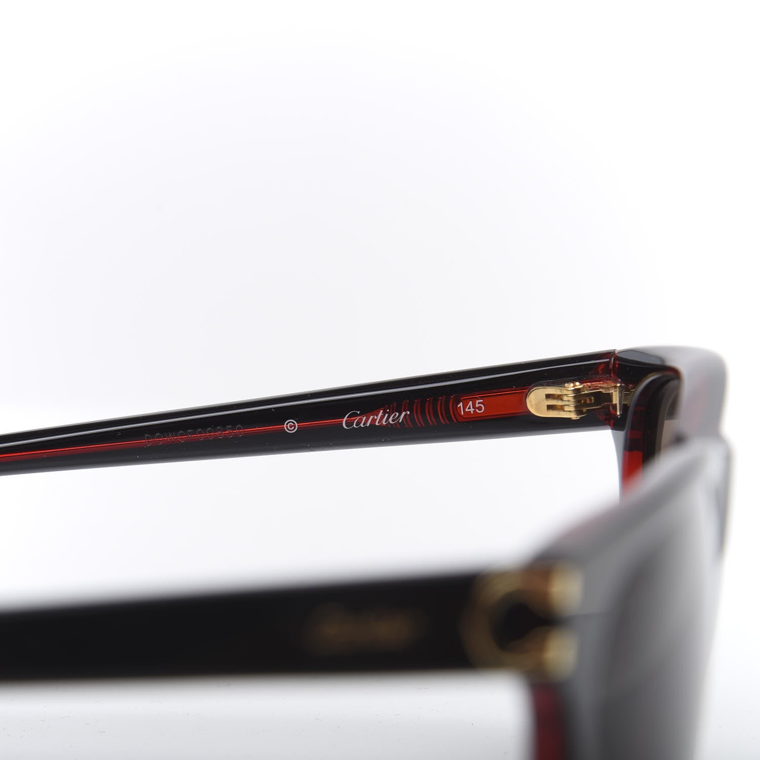 Cartier Acetate CT0001S Rectangular Sunglasses Black 5 of 8