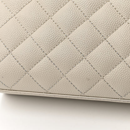 Saint Laurent Grain De Poudre Textured Mixed Matelasse Medium Triquilt Monogram Satchel Crema Soft 17 of 20