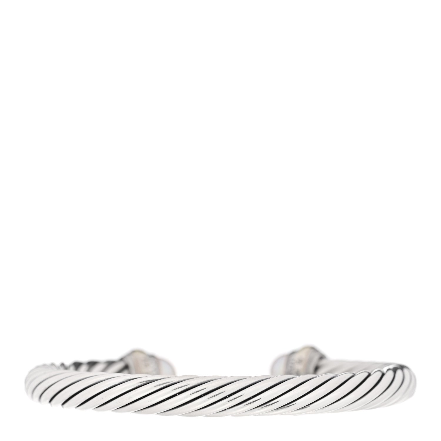 David Yurman DAVID YURMAN Sterling Silver 14K Yellow Gold Pearl 7mm Cable Classics Bracelet 2 of 3