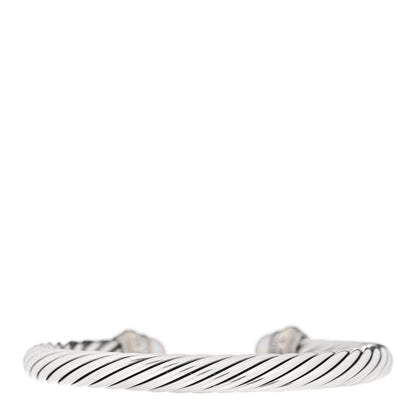 David Yurman DAVID YURMAN Sterling Silver 14K Yellow Gold Pearl 7mm Cable Classics Bracelet 2 of 3