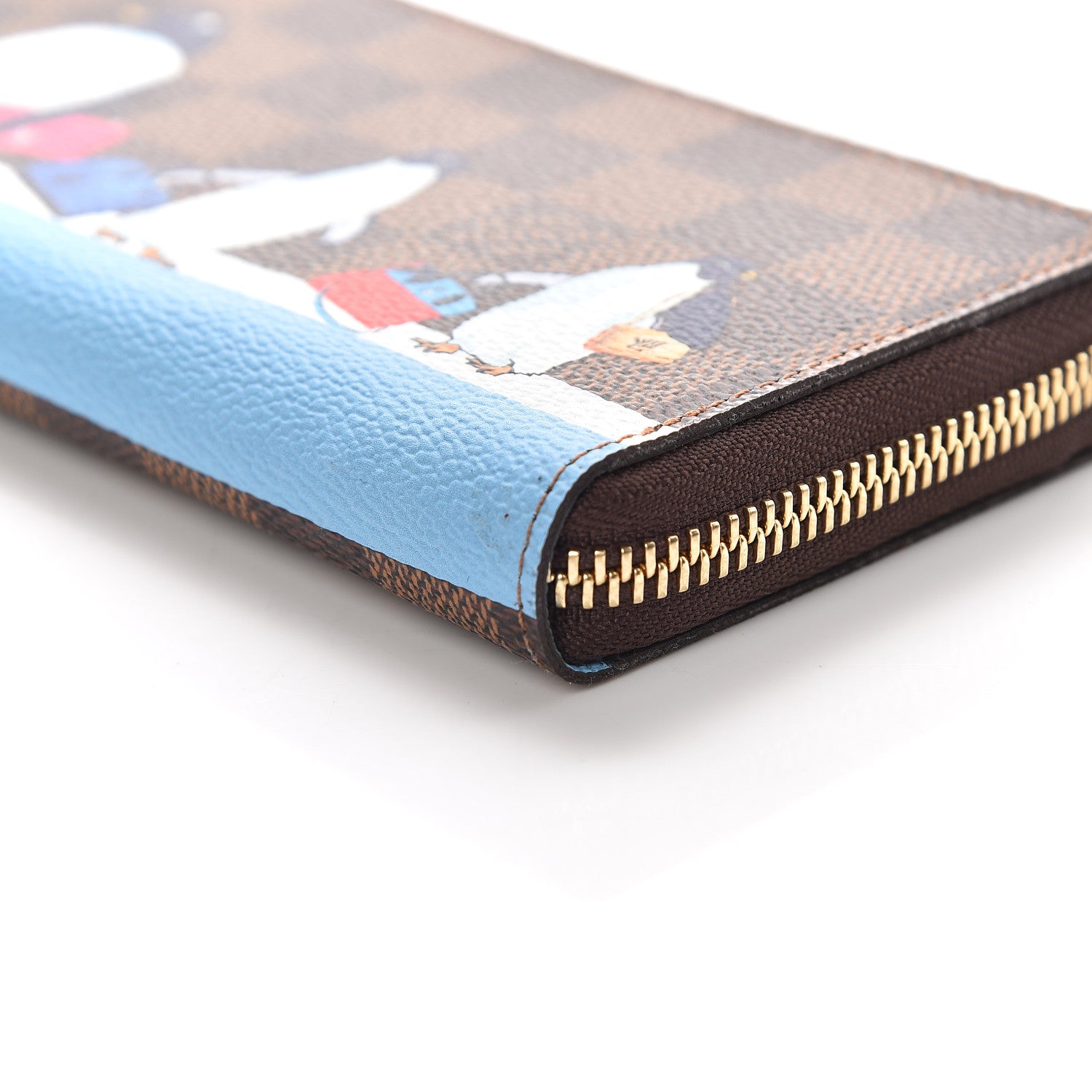 Louis Vuitton Damier Ebene 2017 Christmas Animation Clemence Wallet 6 of 10