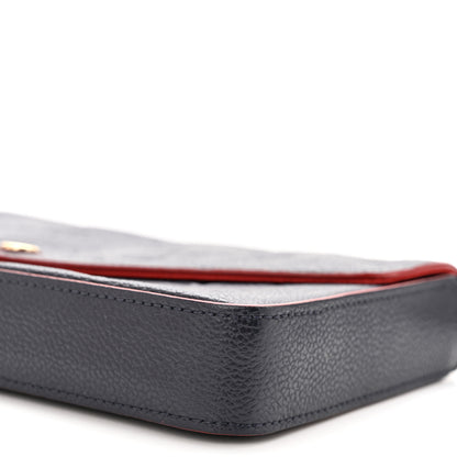 Louis Vuitton Empreinte Pochette Felicie Chain Wallet Marine Rouge 10 of 10