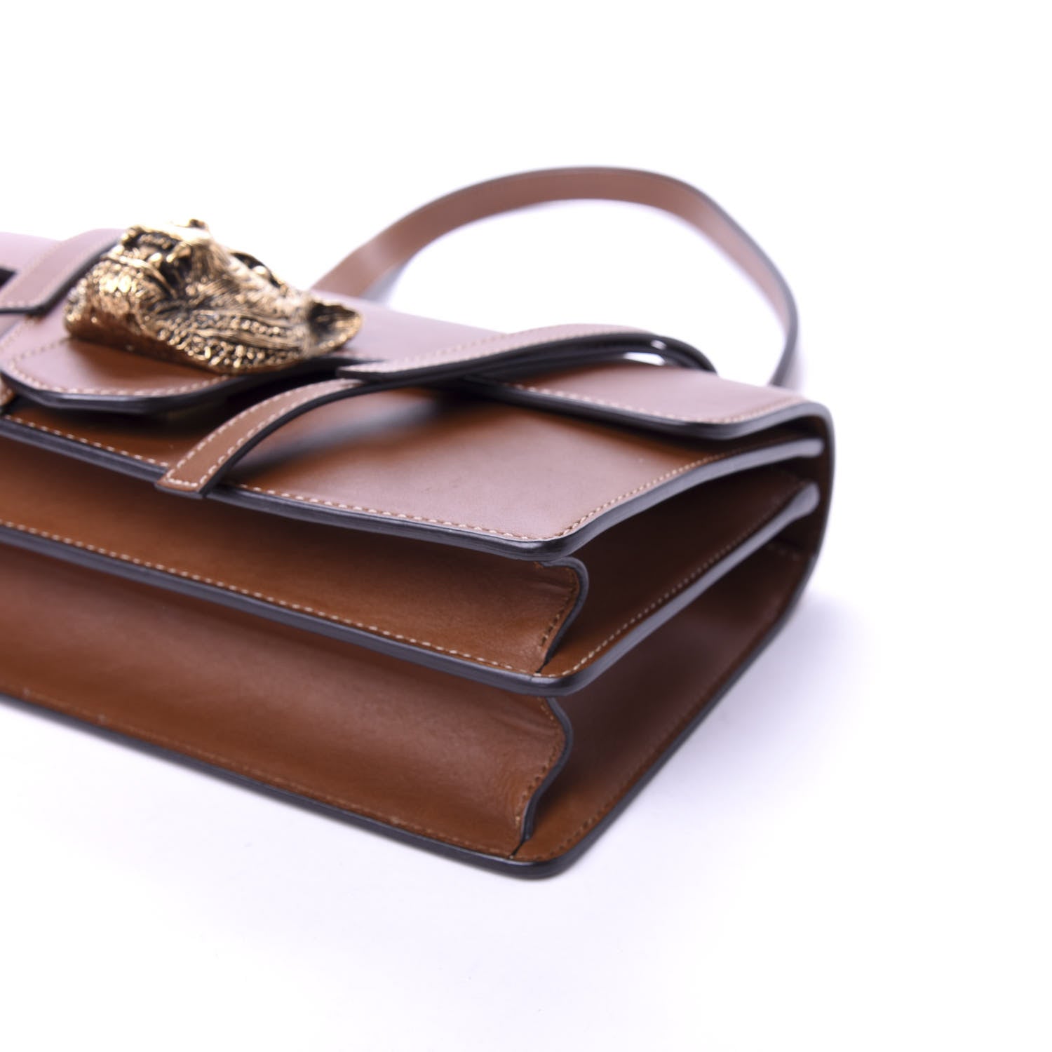 Gucci Calfskin Animalier Shoulder Bag Brown 10 of 11