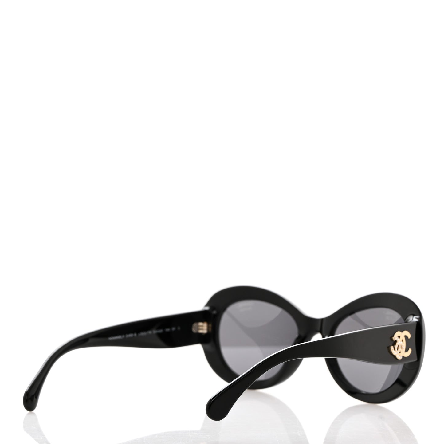 Acetate Polarized Oval CC Sunglasses 5469-B Black