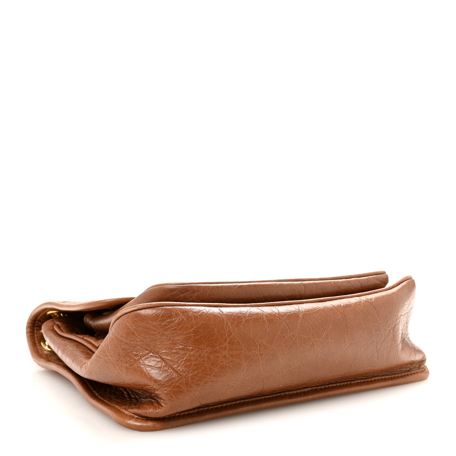 Saint Laurent Crinkled Calfskin Matelasse Monogram Medium Niki Chain Satchel Caramel 4 of 10