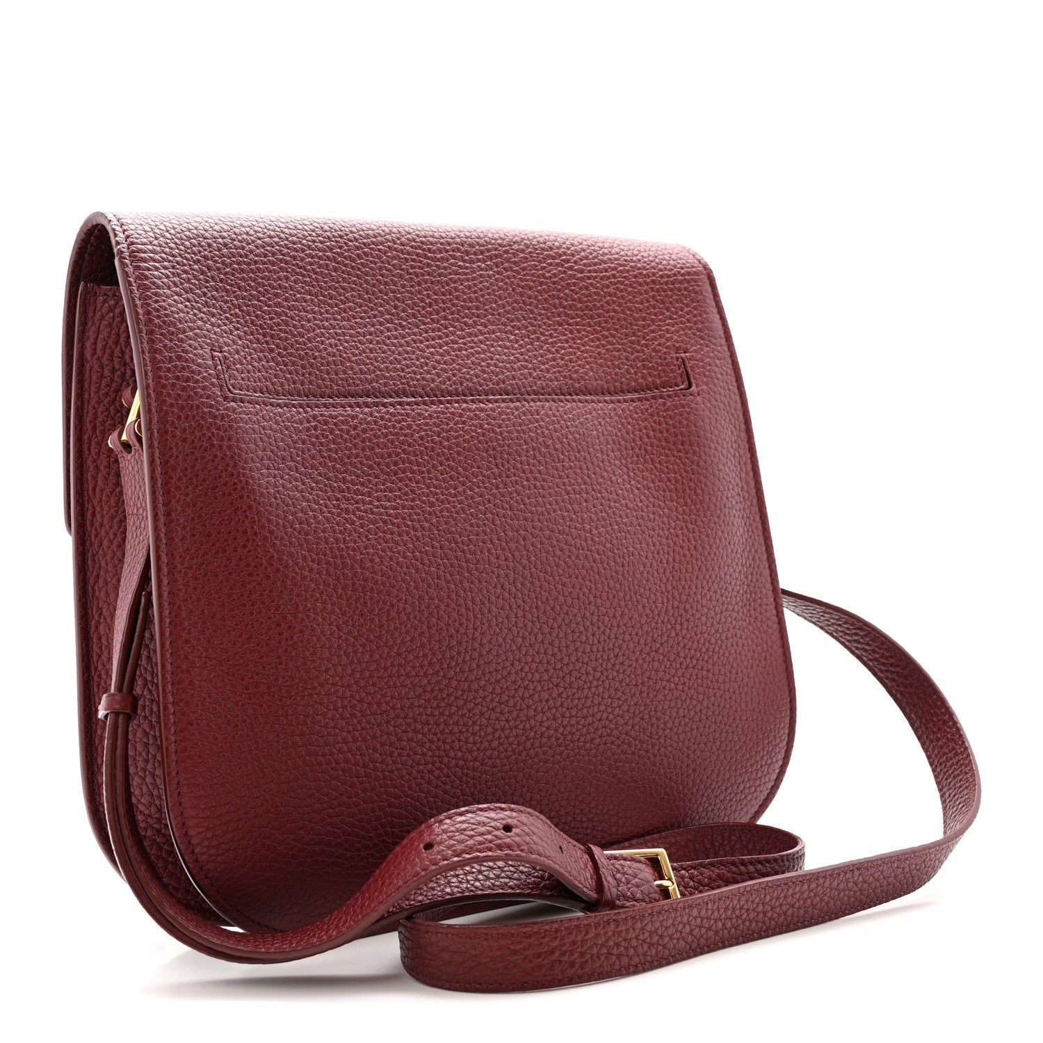 Tom Ford Grained Calfskin Large T Clasp Tara Crossbody Bag Cabernet 3 of 12