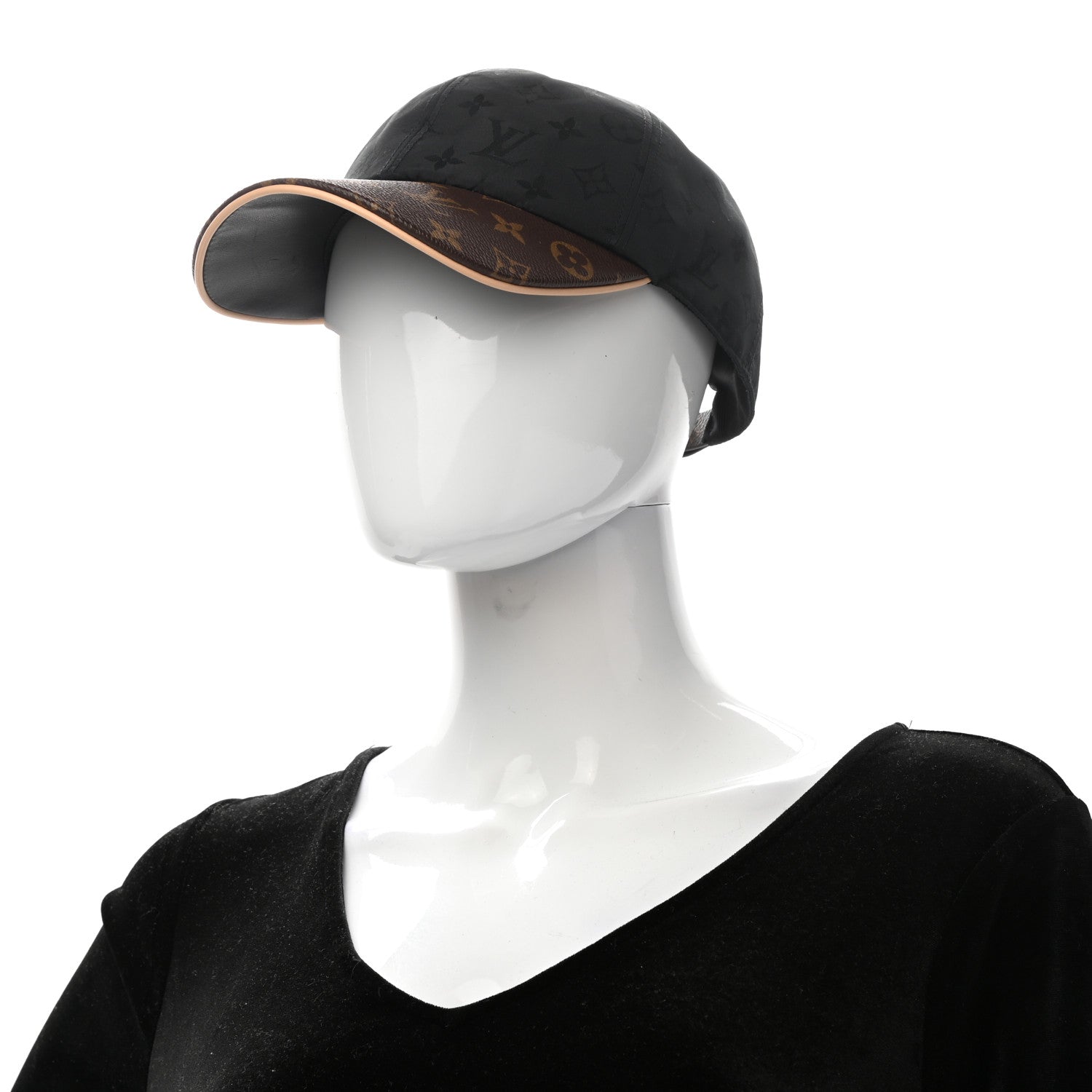 Louis Vuitton Polyester Silk Monogram LV Get Ready Cap L Black 2 of 8