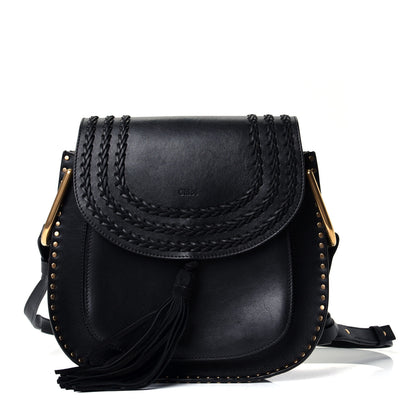 Chloe Calfskin Braided Small Hudson Shoulder Bag Black 1 of 4