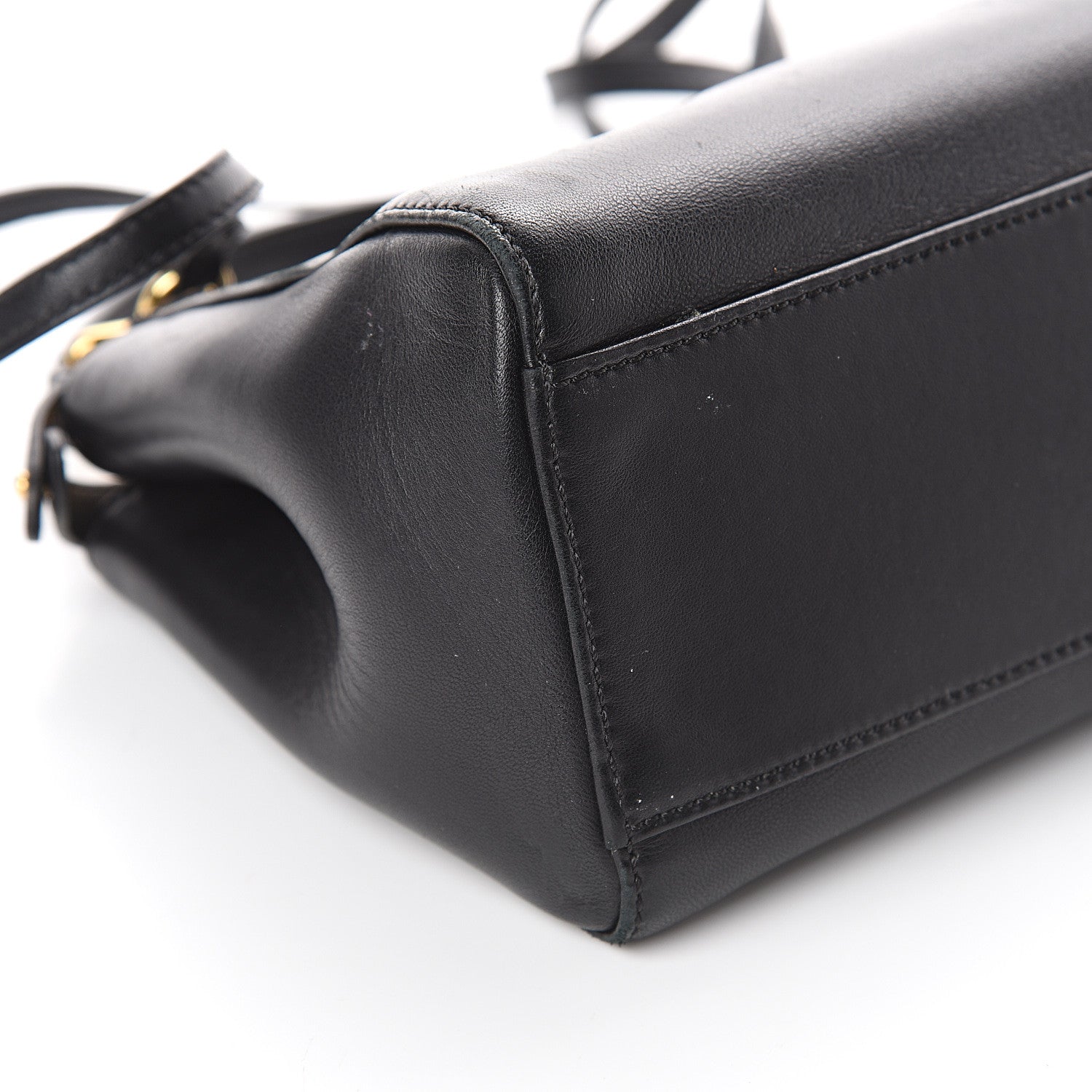 Fendi Nappa Mini Peekaboo Iconic Satchel Black 7 of 8