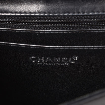 Chanel Patent Square Quilted Flap White Black 7 of 11
