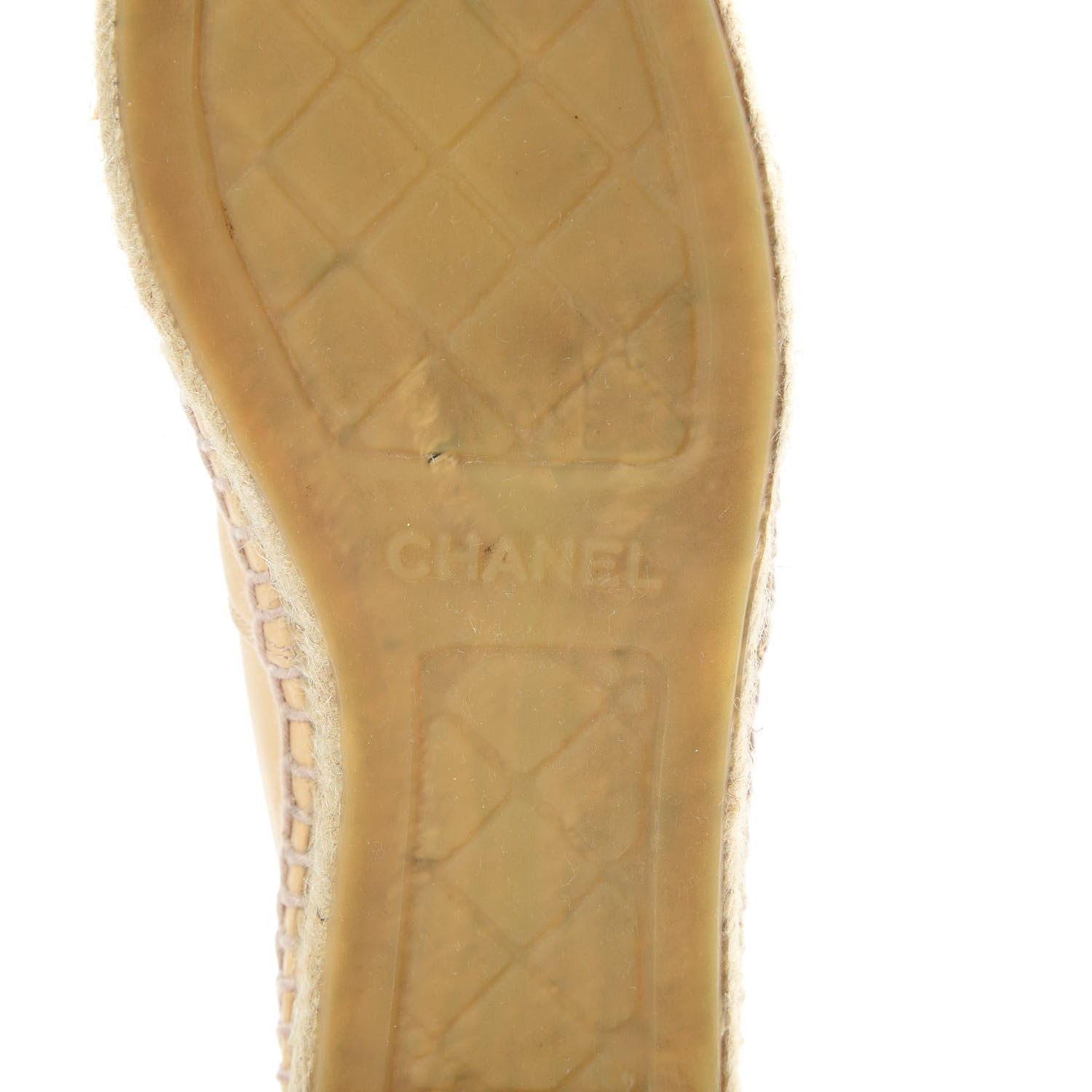 Chanel Lambskin CC Espadrilles 37 Beige Black 7 of 11