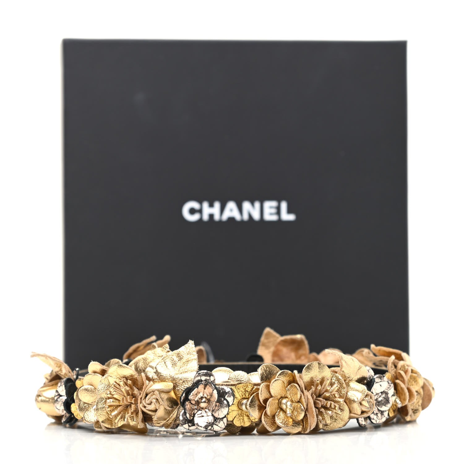 Chanel Metallic Lambskin CC Belt 85 34 Gold 6 of 6
