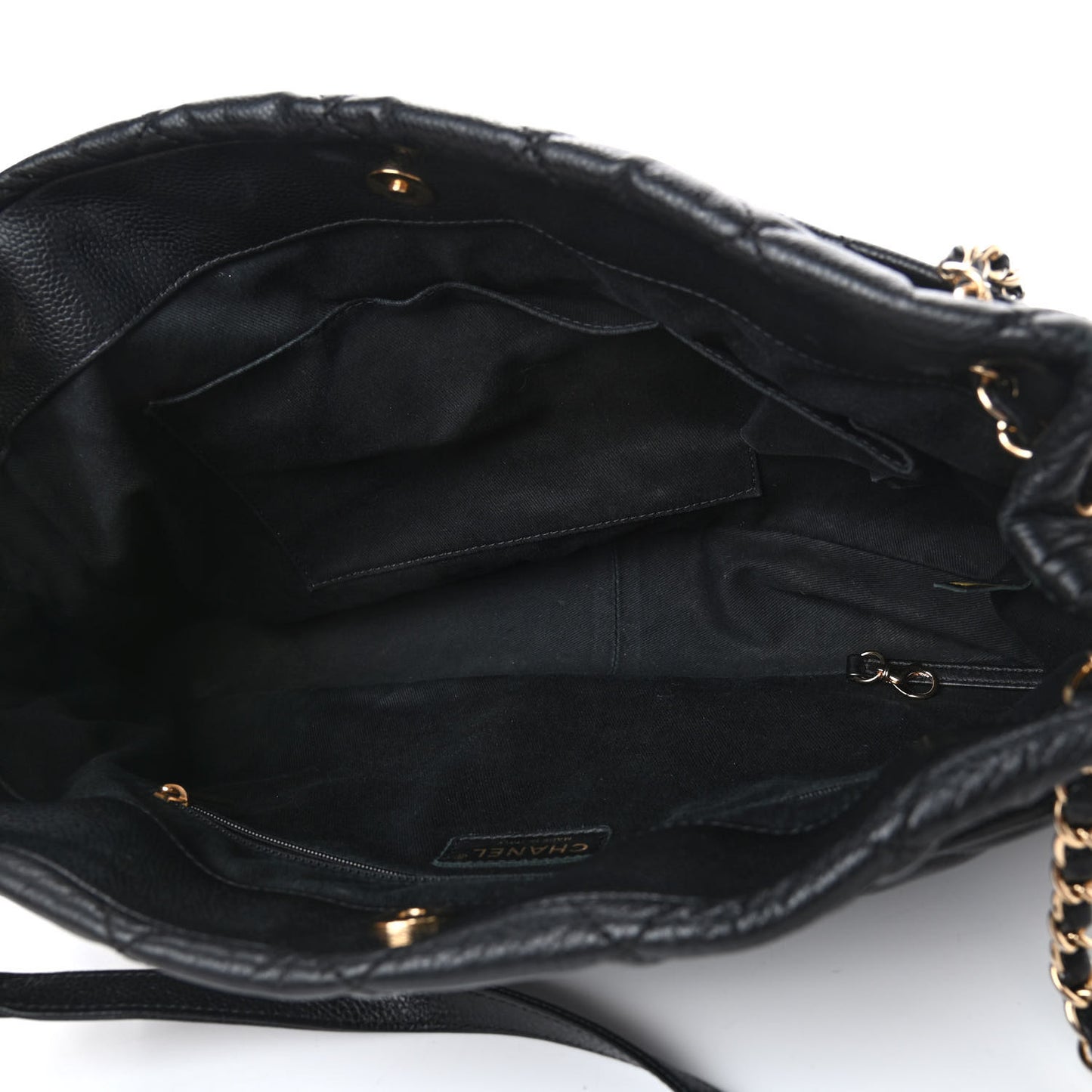 Caviar Quilted Timeless CC Soft Tote Black
