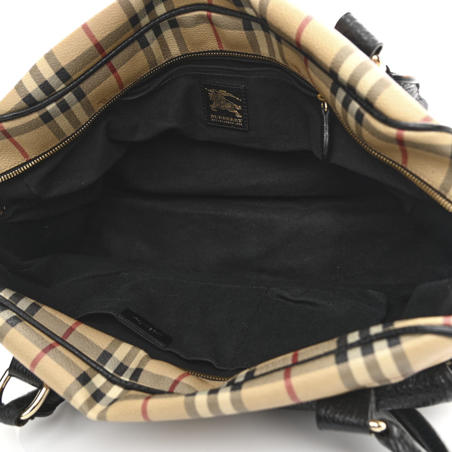Haymarket Check Buckle Satchel Black