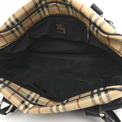 Burberry Haymarket Check Buckle Satchel Black 4 of 14