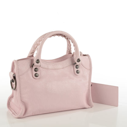 Balenciaga Agneau Classic Hardware Mini City Rose Poudre Rose Petunia 3 of 8