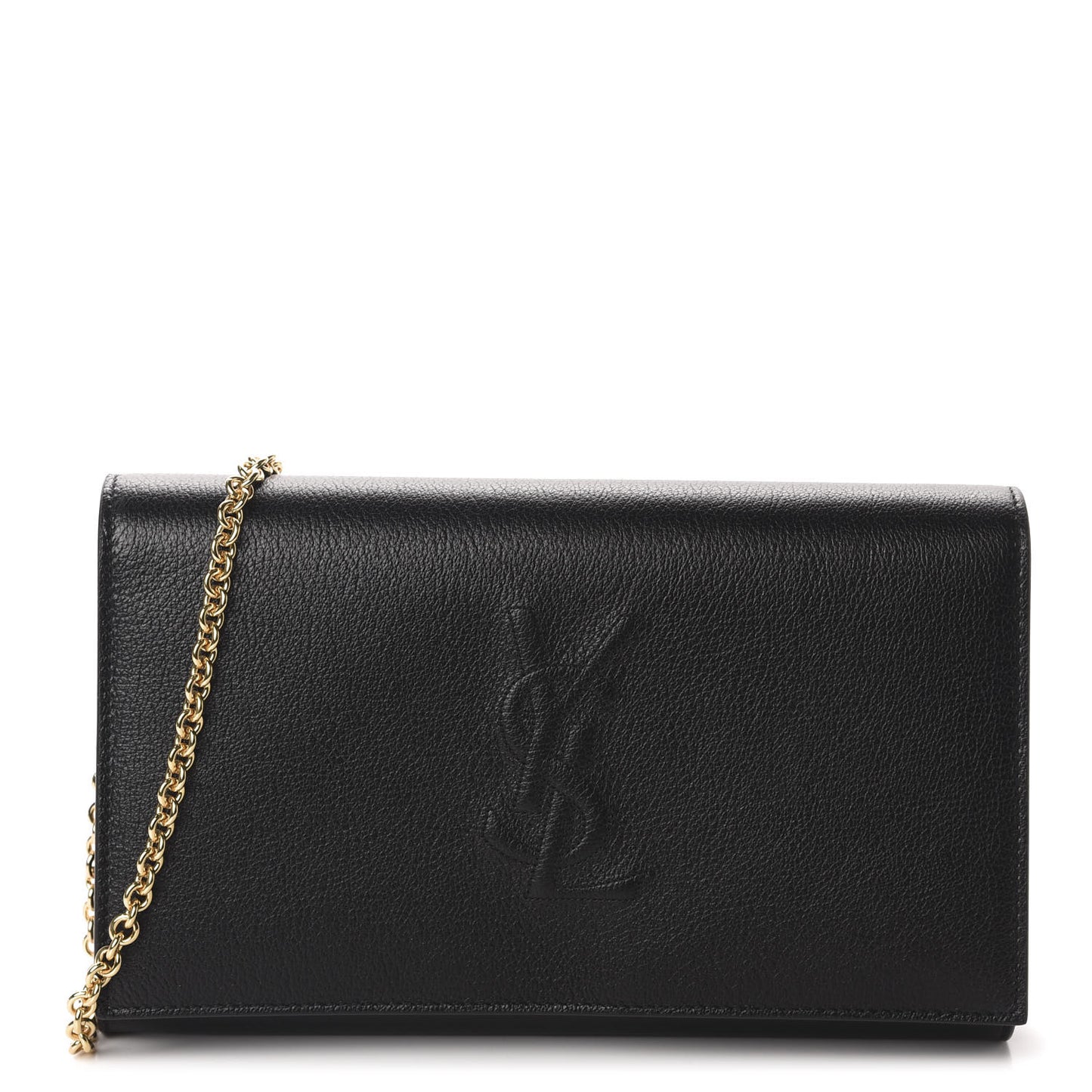 Calfskin Monogram Belle de Jour Chain Clutch Black