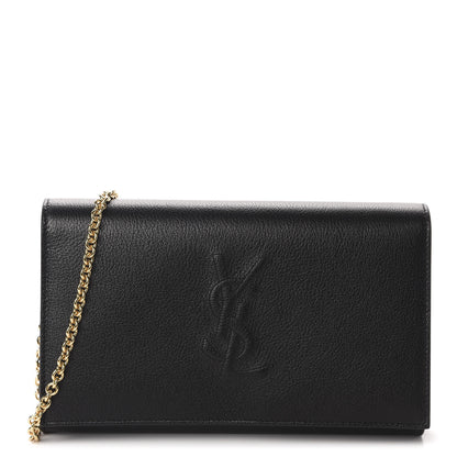 Saint Laurent Calfskin Monogram Belle de Jour Chain Clutch Black 1 of 11
