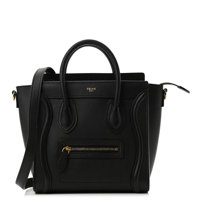 Celine Smooth Calfskin Nano Luggage Black 1 of 10