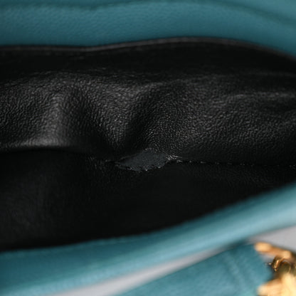 Saint Laurent Grain De Poudre Matelasse Monogram Mini Lou Camera Bag Blue Vert 12 of 12