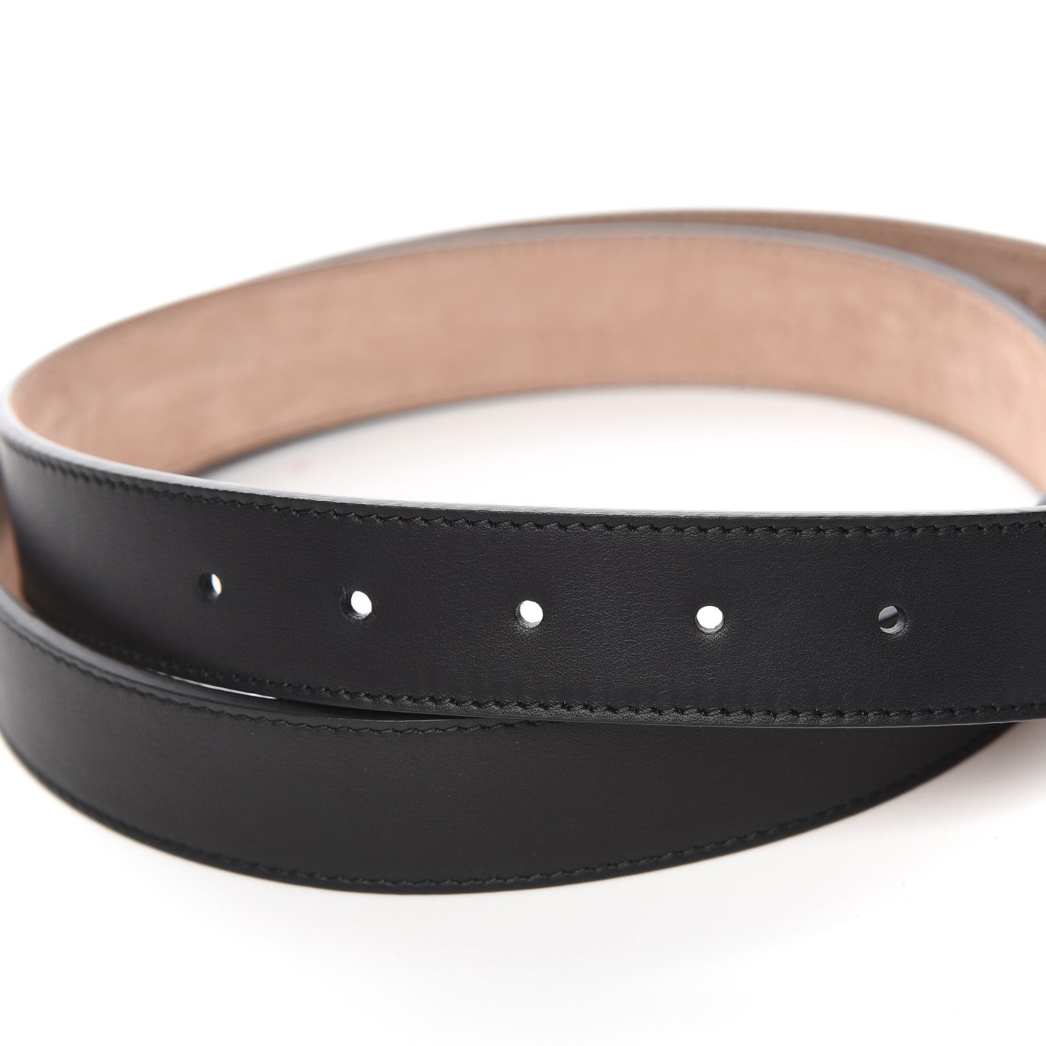 Gucci Calfskin Crystal Interlocking G Belt 100 40 Black 5 of 6