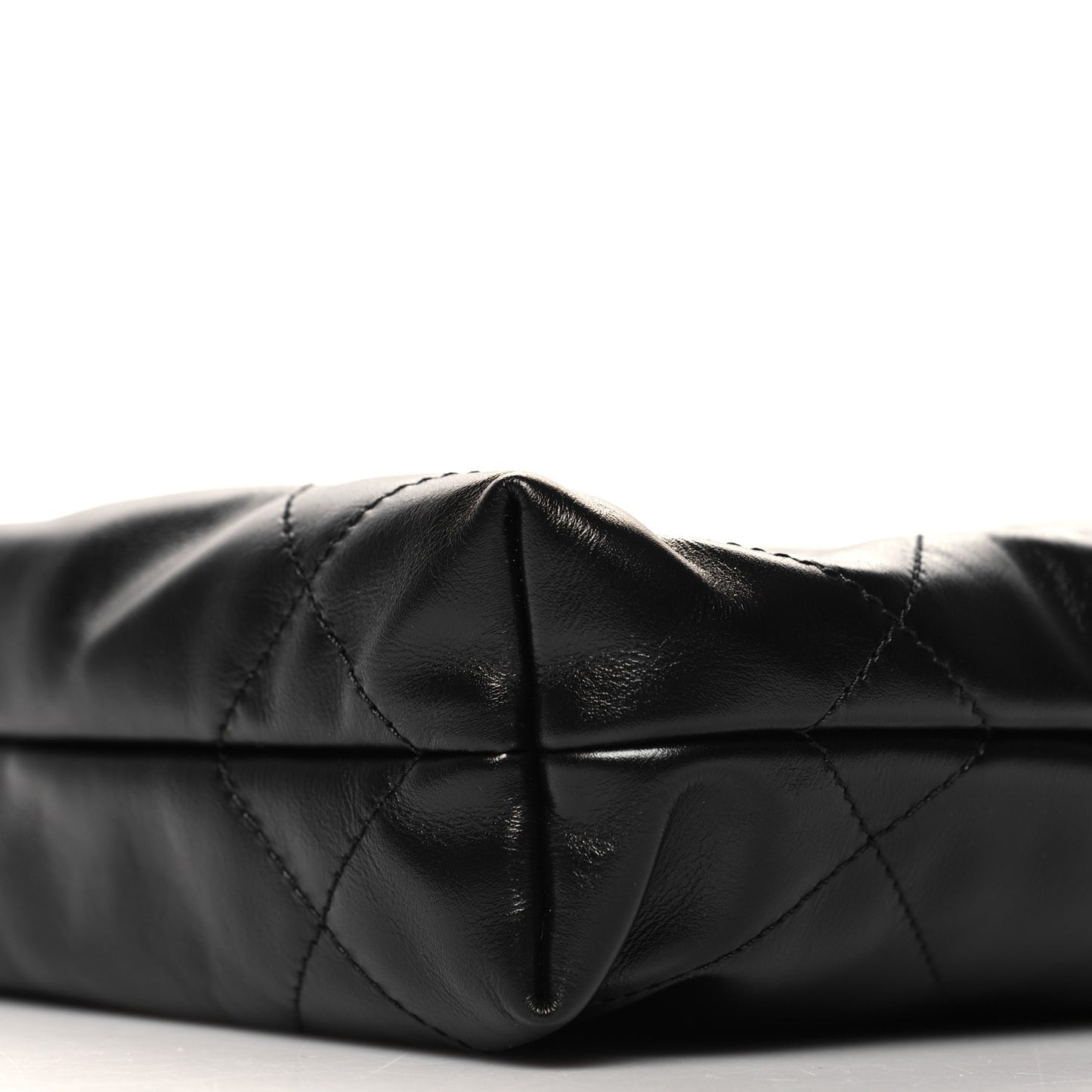 Shiny Calfskin Quilted Mini Chanel 22 Black