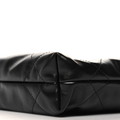 Chanel Shiny Calfskin Quilted Mini Chanel 22 Black 10 of 11