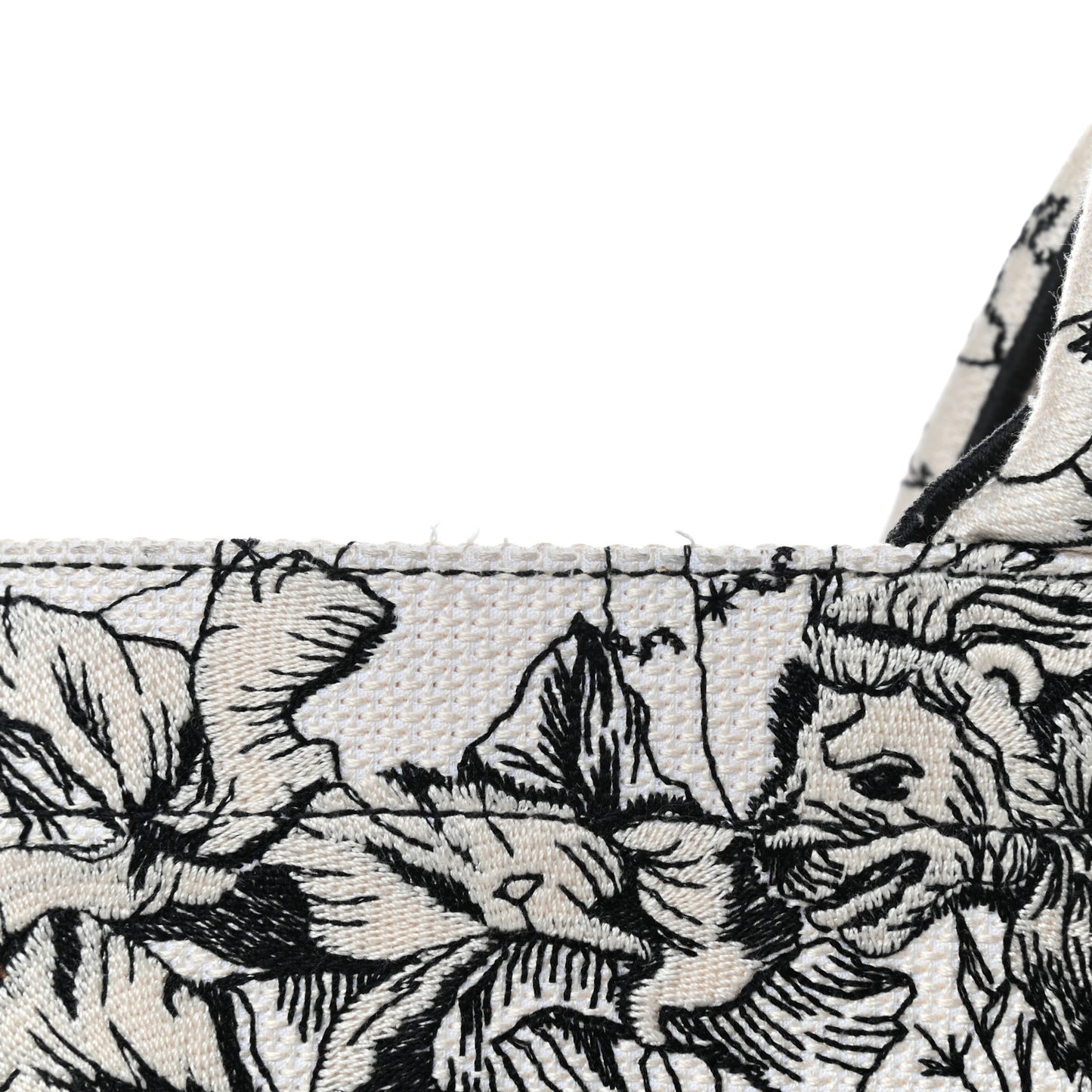 Canvas Embroidered Zodiac Book Tote Latte Multicolor