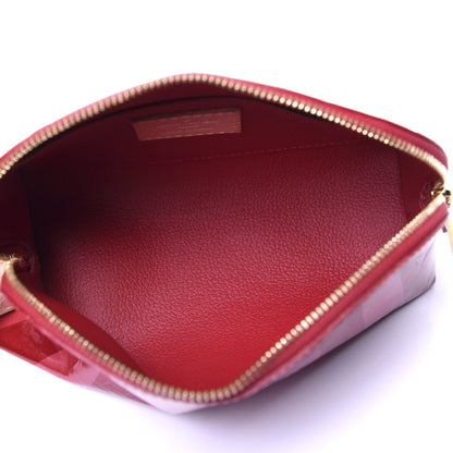 Louis Vuitton Vernis Rayures Cosmetic Pouch Pomme D'Amour 6 of 10