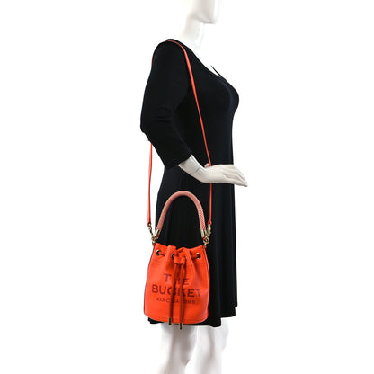 Marc Jacobs Grained Calfskin The Bucket Bag Orange 2 of 8