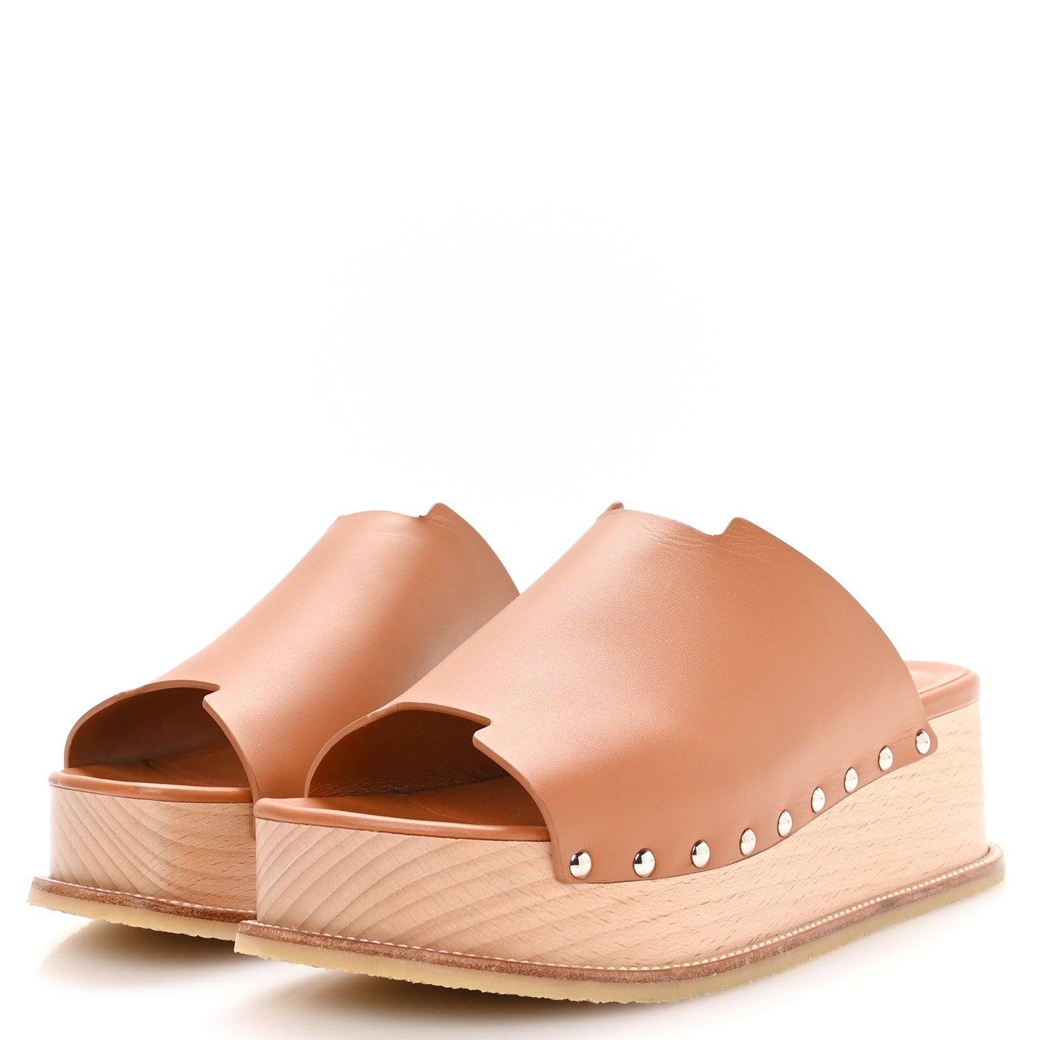 Hermes Calfskin Ellipse Mules 38 Marron Glaise 5 of 8