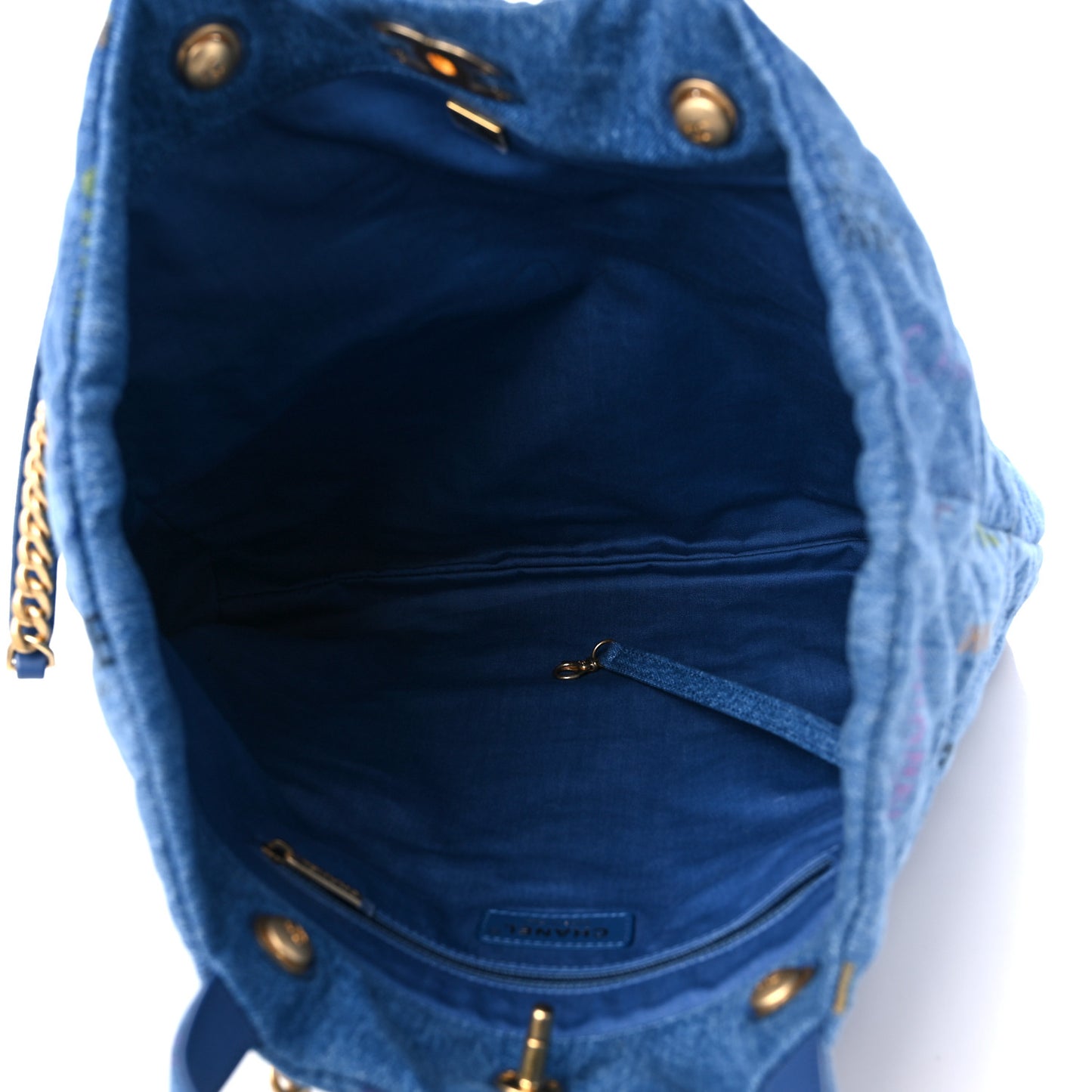 Denim Quilted Denim Mood Maxi Shopping Bag Blue Multicolor