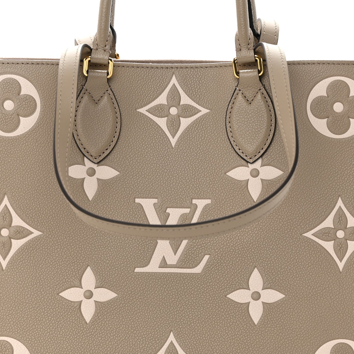 LOUIS VUITTON Empreinte Monogram Giant Onthego MM Tourterelle Creme