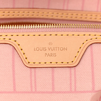 Louis Vuitton Damier Azur Neo Neverfull MM Rose Ballerine 7 of 11