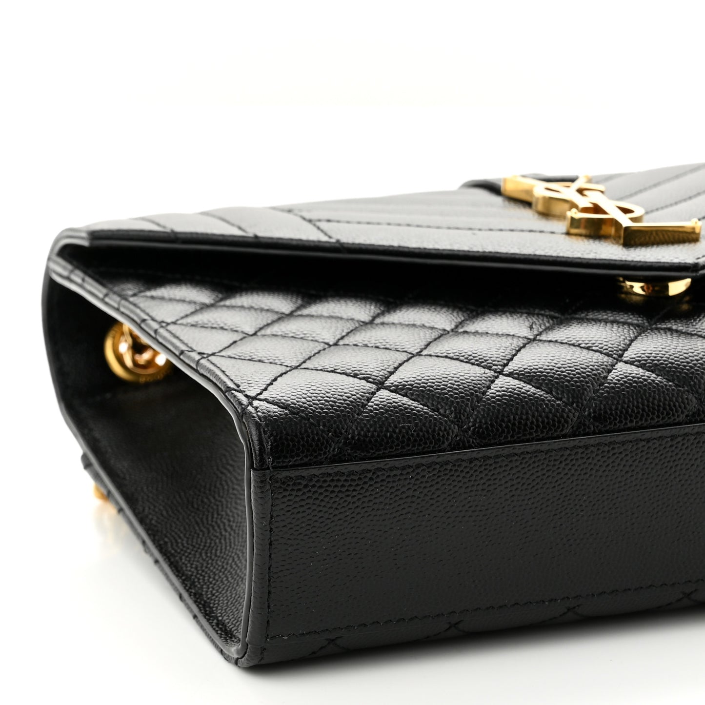 Grain De Poudre Textured Mixed Matelasse Triquilt Medium Monogram Satchel Black