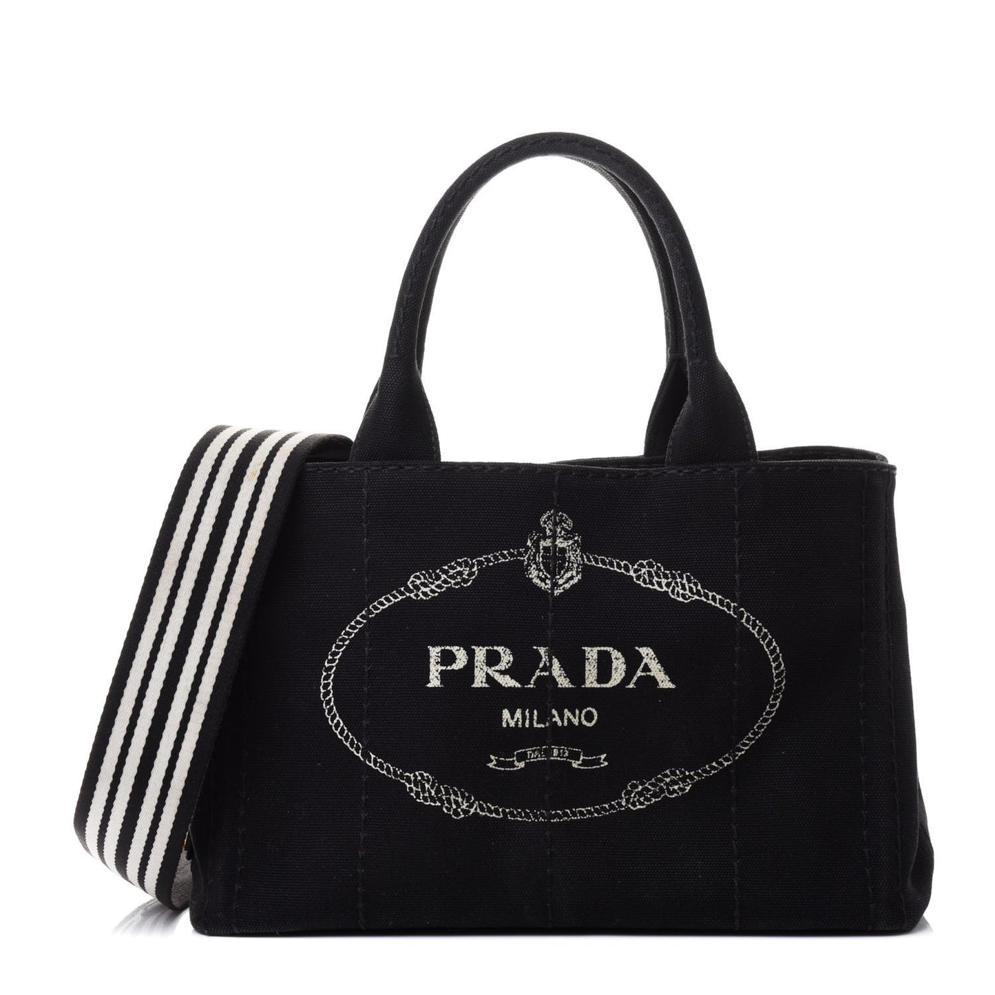 Canapa Small Logo Tote Black Talco