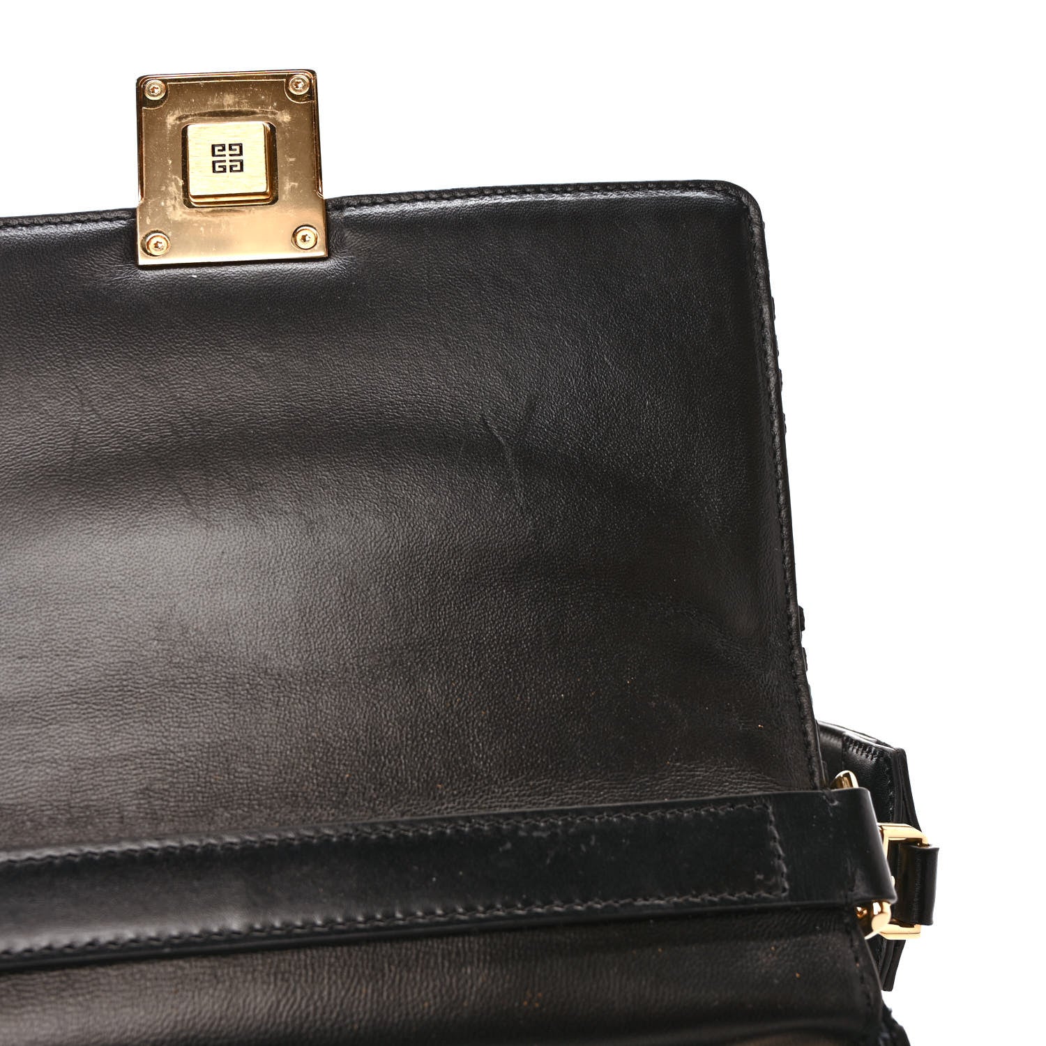 Givenchy Canvas Woven Embroidered Small 4G Bag With Chain Black 9 of 10