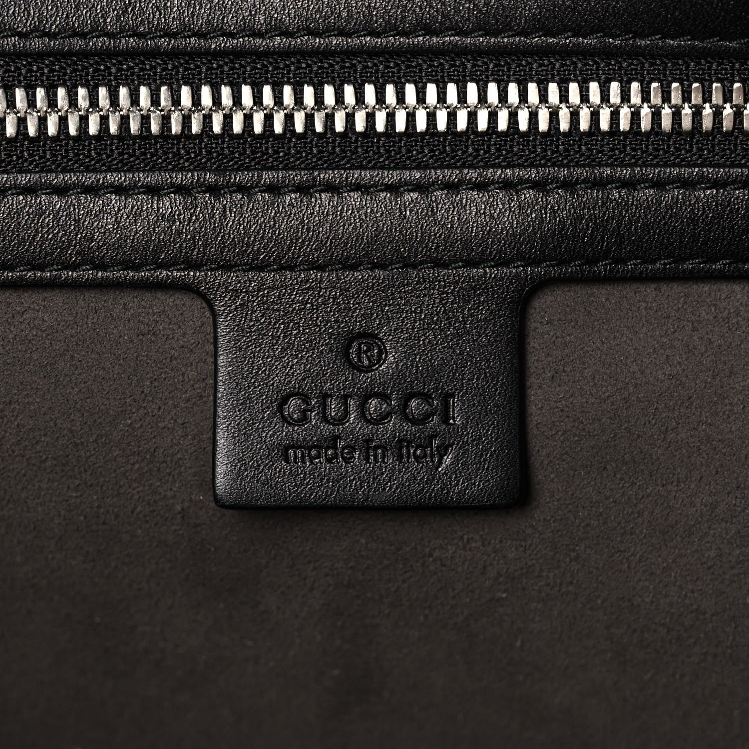 Gucci Guccissima Medium Flat Messenger Bag Black 6 of 15