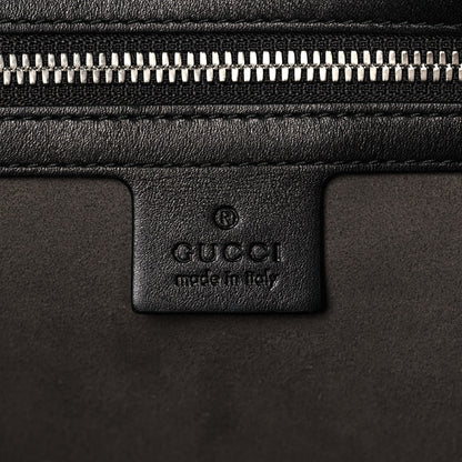 Gucci Guccissima Medium Flat Messenger Bag Black 6 of 15